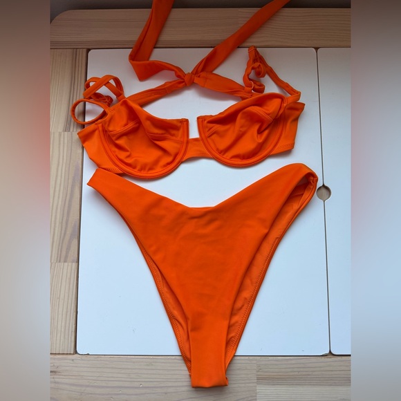 H&M Orange Bikini Set size Small - Picture 1 of 7